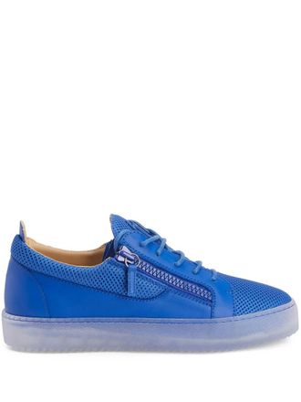 Giuseppe Zanotti Frankie low-top sneakers - men - Rubber/Leather/Polyester/Leather - 39 - Blue