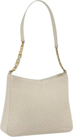 Bally Pre-owned Leren Schoudertas - Dames - Vintage Schoudertas - Beige - ONE Size - Leer - Vintage