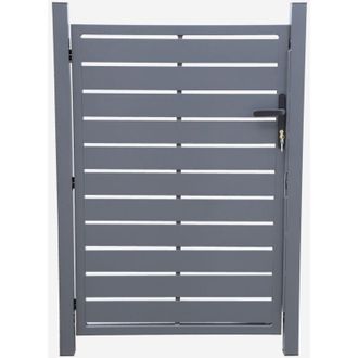 Sweeek Puerta De Jard&iacute;n De Aluminio Con Cerradura Y Manija