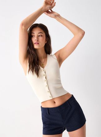 Twik Womens Silver buttons sweater vest