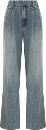 Zimmermann Illustration Denim Pant - Dames - Loose Fit Jeans - Blauw - M - Denim - Jeans