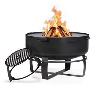 Cook King Kit De Brasero De Jard&iacute;n viking Xxl De 80 Cm Con Placa Para Parrilla De 78 Cm Con 4 Mangos Y Parrilla Alta Para La Placa Para Parrilla De 78 Cm