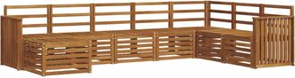 vidaXL Conjunto De Sof&aacute;s De Exterior 8 Uds. Natural Vidaxl
