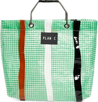 Plan C Clear Shopper Tote in Green/Baked White Black at Nordstrom