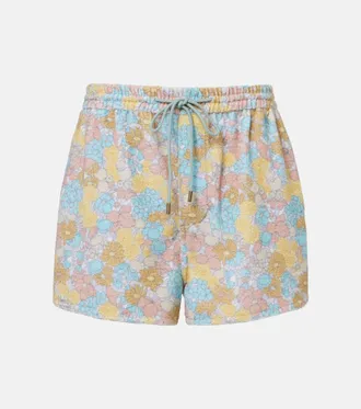 Chlo&eacute; Chlo&eacute; Floral cotton terry shorts
