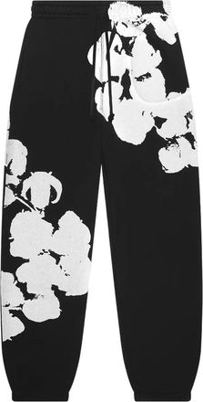 Denim Tears Pantaloni sportivi Big Cotton Wreath - Nero