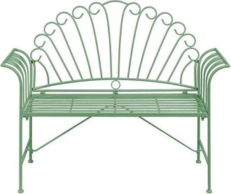 Beliani Garden Bench CAVINIA 125 cm Metal Green