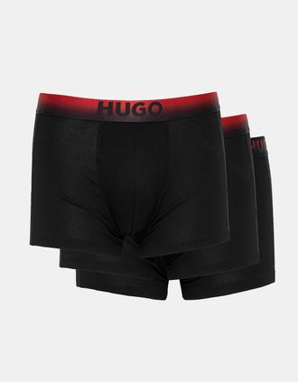 HUGO BOSS Mens HUGO Mens 3-Pack of Degrad&eacute;-Waistband Trunks - Open Miscellaneous 963 - Black - Size: 33/32/32