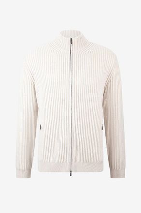 Maurizio Baldassari Gerippter Cardigan aus Kaschmir Schurwolle und Viskose