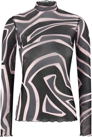 Pucci Truien & Vesten, Dames, Veelkleurig, S, Tule, Labirinto Print Tulle Top