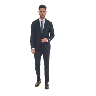Canali Fantasy Fabric 2-Button Suit - male - Canali - Single Breasted Suits - Blue - M - Suits