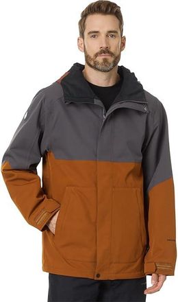 Volcom Brighton Full Zip Jacket Mens Jacket Caramel : 2XL, Mesh/Polyester/Suede