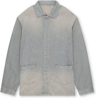 Fortela Underminer Pinstripe Denim Jacket in Pale Blue at Nordstrom, Size 52 Eu