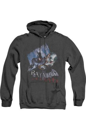 Gildan Batman Arkham City Jokes On You! Adult Heather Hoodie / Hooded Sweatshirt