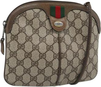 Gucci Pre-owned Shoulder Bag - Dames - Vintage Schoudertas - Beige - ONE Size - Leer - Vintage