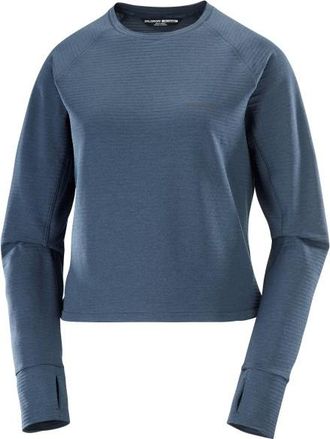 Salomon Sntial Lightwarm Crew Neck Fleecepullover f&uuml;r Damen | blau