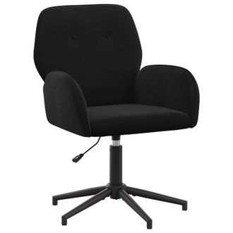 vidaXL Silla De Escritorio Giratoria 54 X 55 X 90 Cm Negro Terciopelo Vidaxl