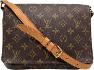 Louis Vuitton Pre-owned Shoulder Bag - Dames - Vintage Schoudertas - Bruin - ONE Size - Leer - Vintage