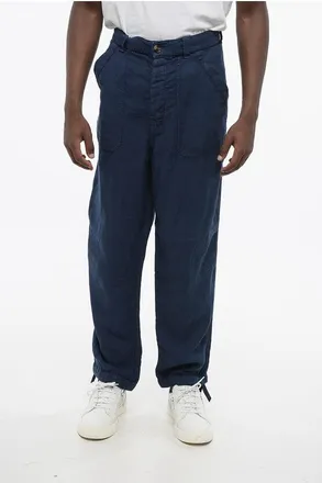 Brunello Cucinelli 4-Pocketed Linen Pants with Drawstringed Ankle size 54