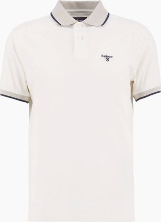 Barbour Mens Barbour Cornsay Pique Collar Polo Shirt - White - Size: 44