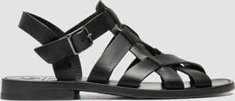 Officine Creative Ganema 105 Leather Fisherman Sandals in Black at Nordstrom, Size 37