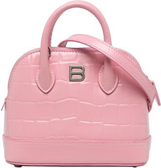 Balenciaga Pre-owned Balenciaga Croc Embossed Calfskin Ville Top Handle Bag XXS Ladies P2UYYN2S6UDJPZEE