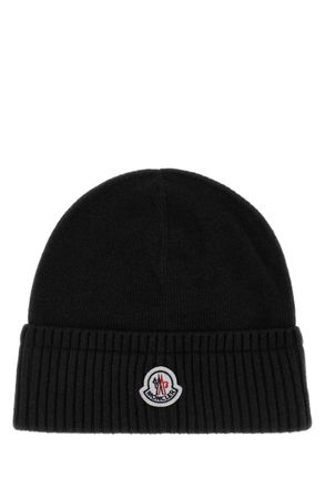 Moncler Black Knitted Beanies Cap