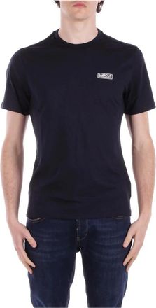 Barbour Blauw T-shirt met International Logo - Heren - T-shirts - Blauw - S - Katoen - Tops