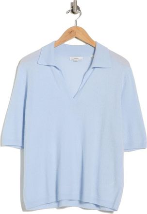 Vince Cashmere & Silk Johnny Collar Polo Sweater in Dark Sky Mist at Nordstrom Rack, Size X-Large