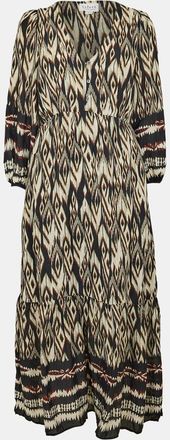 Velvet Womens by and V-Neck Three Quarter Sleeve Midi Dress in Black/Ecru - Black/Red - Size 10 UK