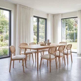 Maisons du monde Mesa de comedor extensible de roble y fresno de 180 a 270 cm