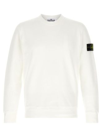 Stone Island White Crew Neck Sweatshirt