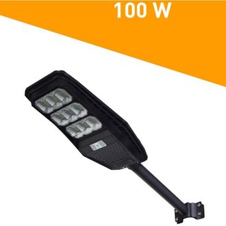Trade Shop Trade Shop - L&aacute;mpara De Carretera Luz Solar Energ&iacute;a Led 100 Vatios Pir Sensor Control Remoto Soporte