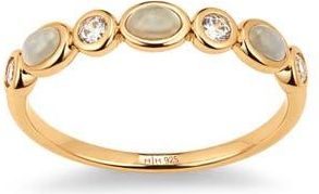 Made by Mary Aura Ring in Gold Vermeil /Moonstone at Nordstrom, Size 10