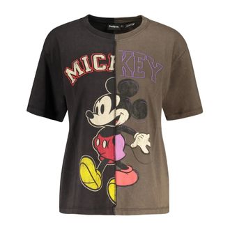 Desigual Mickey T-shirt - Dames - Tops - Zwart - Maat: S Katoen