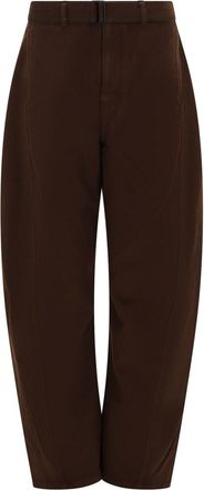 Christophe Lemaire Neutrals High-Waisted Straight-Leg Cotton Pants