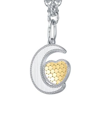 Rachel Glauber Silver Cz Chain Necklace