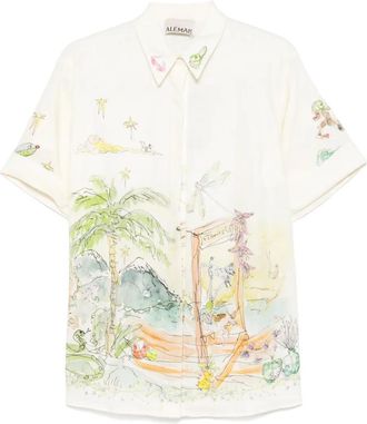 Alemais Camicia con stampa grafica - Toni neutri