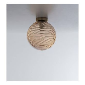 Netlighting Nereide Globe Flush Ceiling Light Champagne E27 in Beige