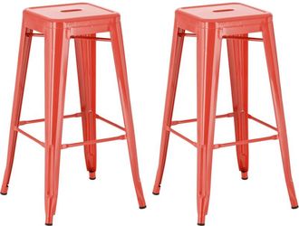 Clp Juego de 2 taburetes de bar Joshua Rojo