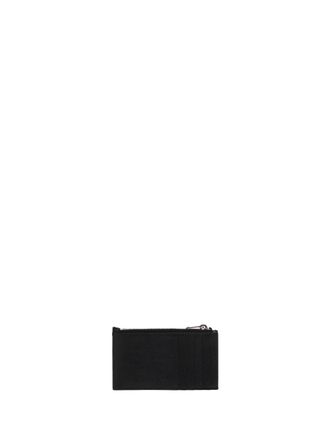 Saint Laurent Womens Cardholder Black Calf Leather Wallets & Purses