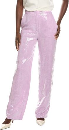 Marc Cain Embellished Linen-Blend Pant