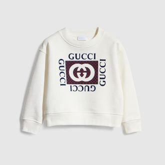 Gucci Kids - Cotton Sweatshirt With Print, White