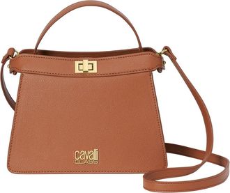 Cavalli Tassen, Dames, Bruin, ONE Size, Leer, Top-handle Tas