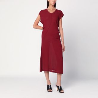 6397 S Curve Dress In Bordeaux Chiffon