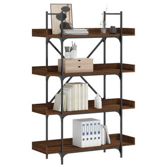 vidaXL Librer&iacute;a De 4 Estantes Madera Ingenier&iacute;a Marr&oacute;n 100x33x145,5 Cm Vidaxl