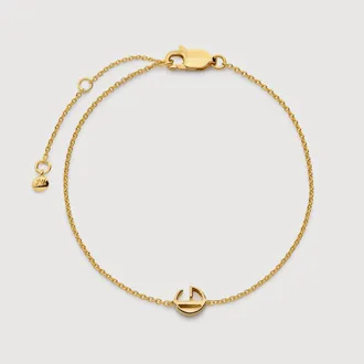 Monica Vinader Gold Initial G Chain Bracelet