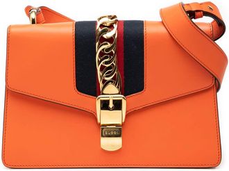 Gucci Pre-owned Gucci Small Leather Sylvie Web Satchel Ladies 421882 493075