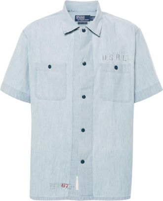Polo Ralph Lauren short-sleeve denim shirt - men - Cotton - M - Blue