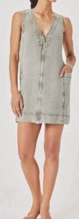 Splendid Lounge Denim Mini Dress In Eucalyptus